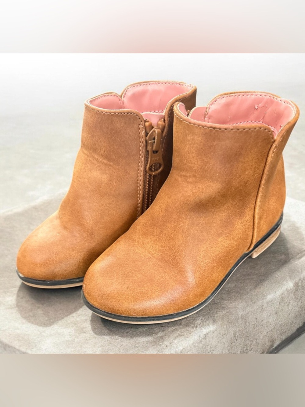 Tan Kids Ankle Boots